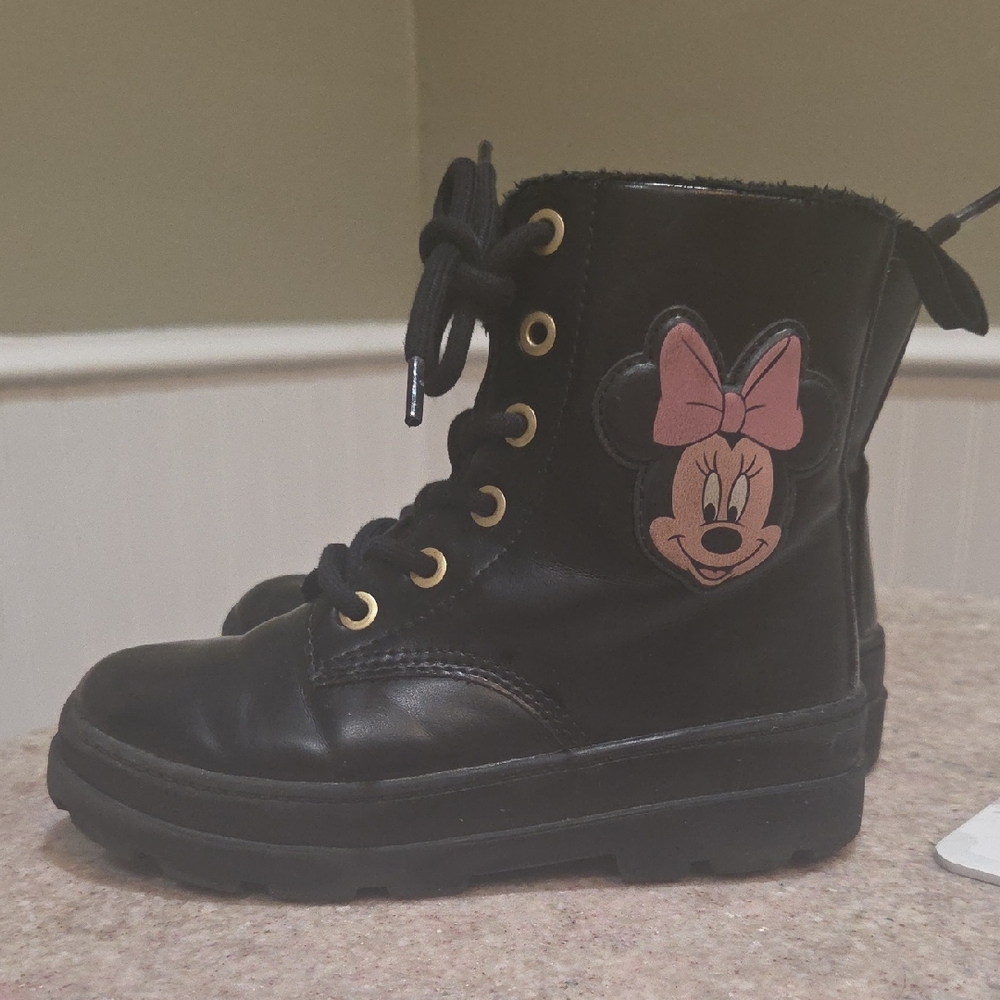 H&M Minnie Mouse Combat Boots